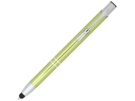 Ручка-стилус металлическая шариковая Moneta с анодированным покрытием (лайм) 