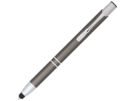 Ручка-стилус металлическая шариковая Moneta с анодированным покрытием (серый) 