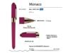 Ручка пластиковая шариковая Monaco (пурпурный)  (Изображение 3)