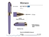 Ручка пластиковая шариковая Monaco (фиолетовый)  (Изображение 3)