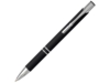 Ручка металлическая шариковая Moneta с антискользящим покрытием (черный)  (Изображение 1)