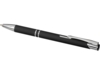 Ручка металлическая шариковая Moneta с антискользящим покрытием (черный)  (Изображение 4)