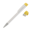 Ручка с флеш-картой USB 8GB «TURNUS M» (белый с желтым) (Изображение 1)