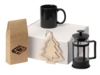 Подарочный набор с чаем, кружкой и френч-прессом Чаепитие (черный/прозрачный)  (Изображение 1)
