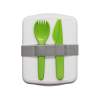 Ланч-бокс Lunch Green Line со столовыми приборами (салатовый) (Изображение 3)