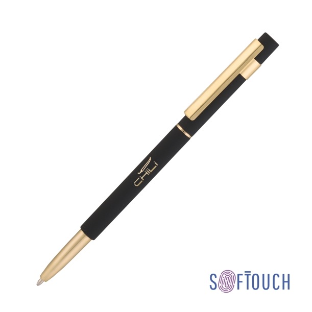Ручка шариковая "Star", покрытие soft touch (черный с золотом) (Изображение 1)