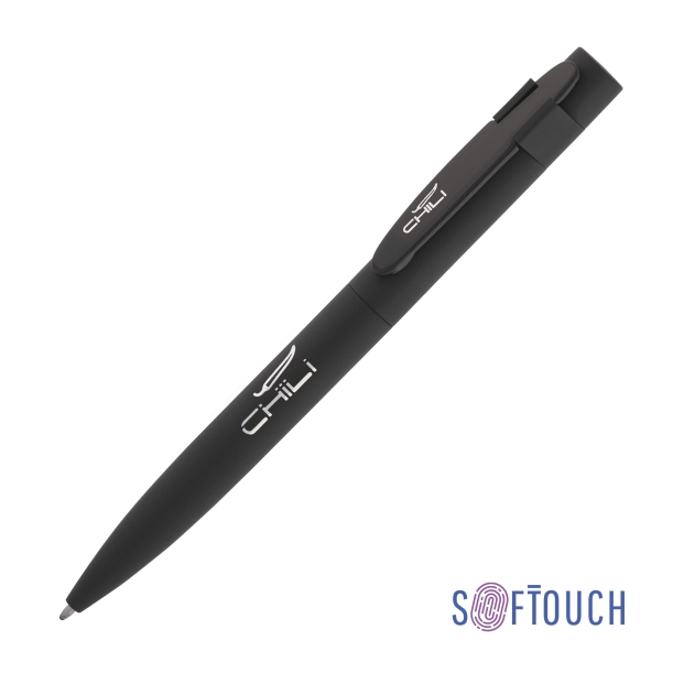 Ручка шариковая "Lip", покрытие soft touch (черный) (Изображение 1)
