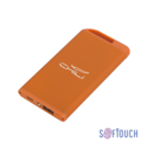 Зарядное устройство &quot;Theta&quot; с фонариком, 4000 mAh, покрытие soft touch (оранжевый)