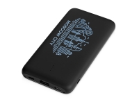 Внешний беспроводной аккумулятор с подсветкой лого Reserve X, 8000 mAh (черный) 