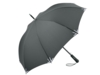 Зонт-трость Safebrella с фонариком и светоотражающими элементами (серый)  (Изображение 1)