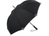 Зонт-трость Safebrella с фонариком и светоотражающими элементами (черный)  (Изображение 1)