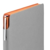 Ежедневник Flexpen, недатированный, серебристо-оранжевый, с белым блоком (Изображение 3)