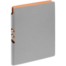 Ежедневник Flexpen, недатированный, серебристо-оранжевый, с белым блоком