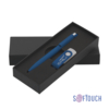 Набор ручка + флеш-карта 8 Гб в футляре, покрытие soft touch (темно-синий) (Изображение 1)