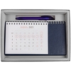 Коробка Ridge для ежедневника, календаря и ручки, серебристая (Изображение 3)