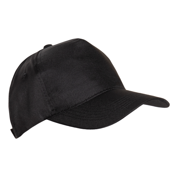 Бейсболка STAN 5 клиньев полиэстер 150, 10P (Чёрный) (Изображение 1)