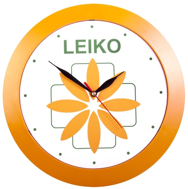 Часы настенные Vivid Large, оранжевые (Изображение 1)