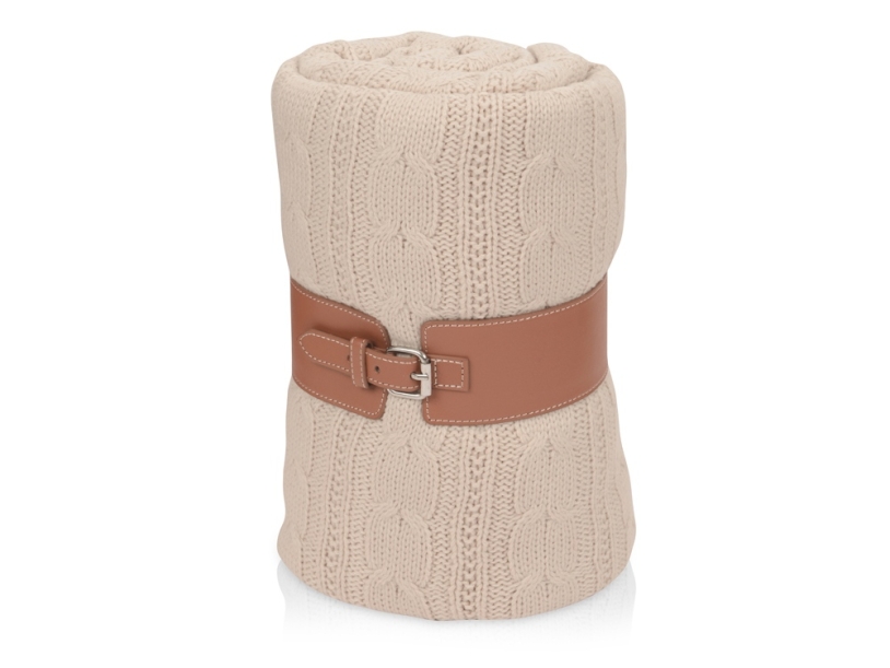 Плед акриловый Braid (бежевый)  (Изображение 1)