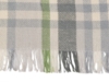 Плед Liner хлопковый с бахромой (серый/фисташковый)  (Изображение 2)