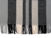Плед Liner хлопковый с бахромой (черный/серый)  (Изображение 2)