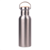 Бутылка для воды DISTILLER, 500мл. серебристый, нержавеющая сталь, бамбук (Изображение 1)