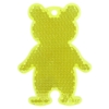 Пешеходный светоотражатель «Мишка», неон-желтый (Изображение 1)