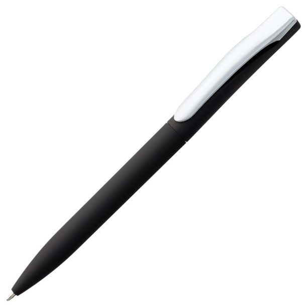 Ручка шариковая Pin Soft Touch, черная (Изображение 1)