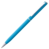 Ручка шариковая Hotel Chrome, ver.2, матовая голубая (Изображение 1)