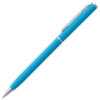 Ручка шариковая Hotel Chrome, ver.2, матовая голубая (Изображение 3)