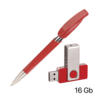 Набор ручка + флеш-карта 16Гб в футляре (красный) (Изображение 2)