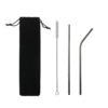 Набор многоразовых трубочек Оnlycofer black (стальной) (Изображение 1)