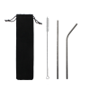 Набор многоразовых трубочек Оnlycofer black (стальной) (Изображение 1)