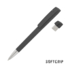 Ручка с флеш-картой USB 16GB «TURNUSsoftgrip M» (черный) (Изображение 1)