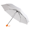 Зонт складной FANTASIA, механический, белый с оранжевой ручкой (Изображение 1)