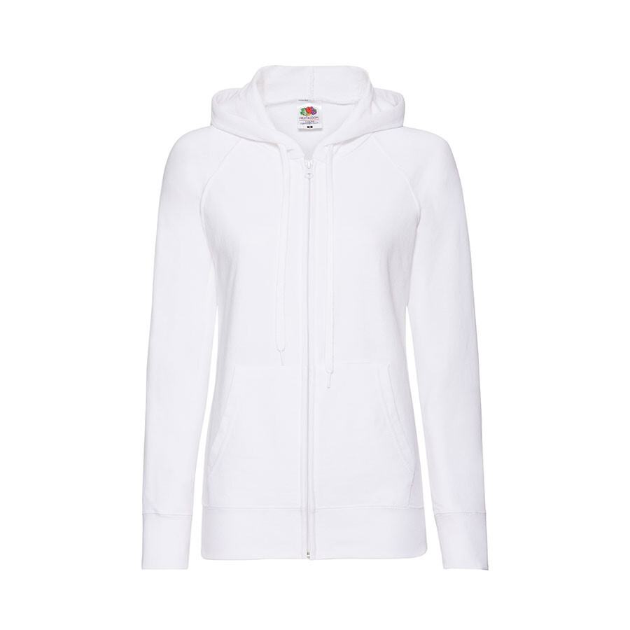 Толстовка без начеса "Ladies Lightweight Hooded Sweat", белый, M, 80% х/б 20% полиэстер, 240 г/м2