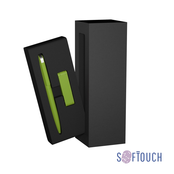 Набор ручка + флеш-карта 8 Гб в футляре, покрытие soft touch (Изображение 1)
