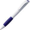 Ручка шариковая Grip, белая с синим (Изображение 1)