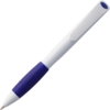 Ручка шариковая Grip, белая с синим (Изображение 3)