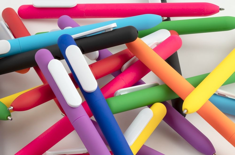 Ручка шариковая Swiper Soft Touch, голубая с белым (Изображение 6)