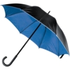 Зонт-трость Downtown, черный с синим (Изображение 1)