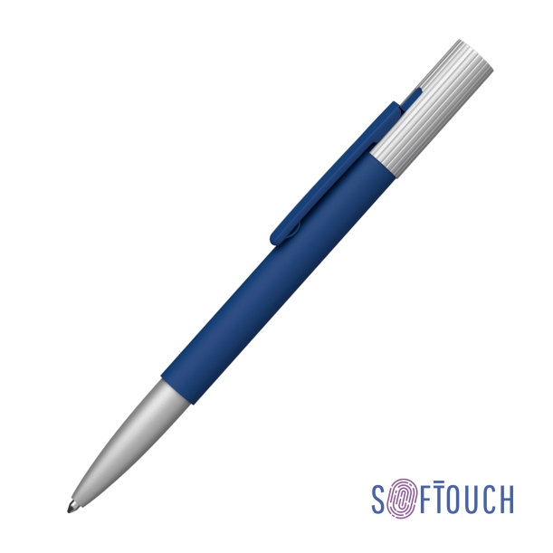 Ручка шариковая "Clas", покрытие soft touch (темно-синий) (Изображение 1)