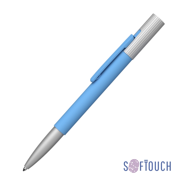 Ручка шариковая "Clas", покрытие soft touch (голубой) (Изображение 1)