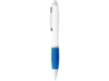 Ручка пластиковая шариковая Nash (белый/аква) синие чернила (Изображение 2)