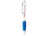 Ручка пластиковая шариковая Nash (белый/аква) синие чернила (Изображение 3)