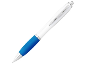 Ручка пластиковая шариковая Nash (белый/аква) синие чернила