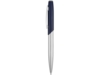 Ручка металлическая шариковая Geneva (серебристый/темно-синий)  (Изображение 3)