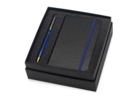 Подарочный набор Reporter с ручкой и блокнотом А6 (черный/синий/синий) 