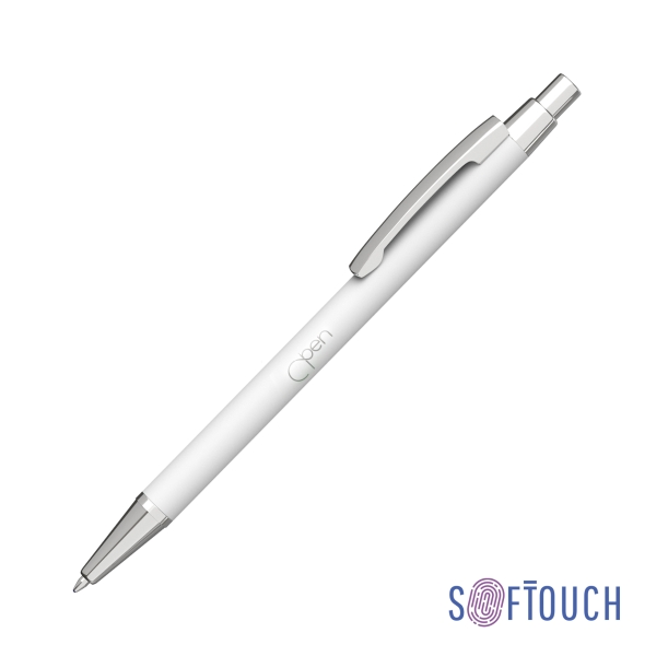 Ручка шариковая "Ray", покрытие soft touch (белый) (Изображение 1)