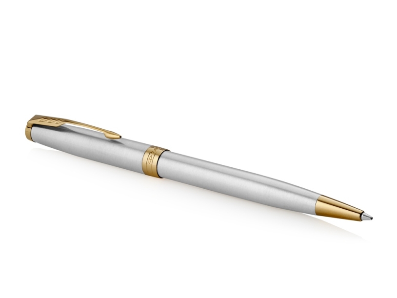 Ручка шариковая Parker Sonnet Core Stainless Steel GT (серебристый)  (Изображение 2)