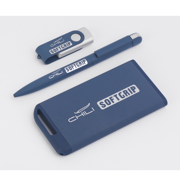 Ручка шариковая "Jupiter SOFTGRIP", покрытие softgrip (темно-синий) (Изображение 2)